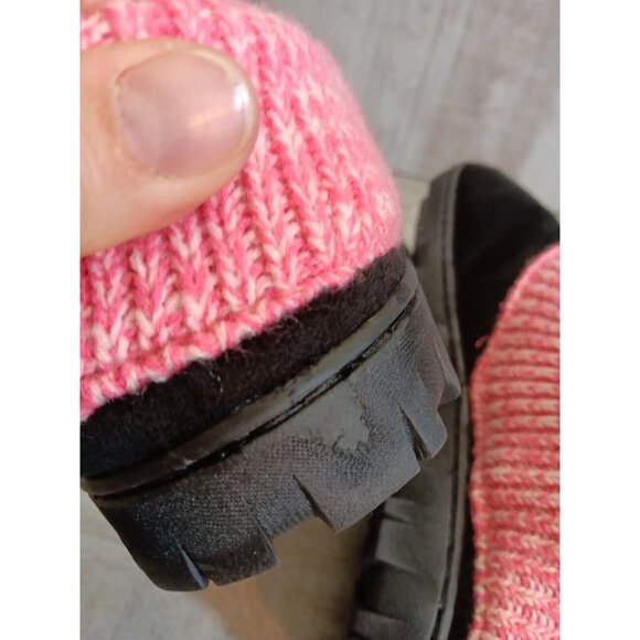 ✅The Breast Cancer Site Women's 10 Clog Slipper Black With Pink Sweater Accent - Picture 14 of 15